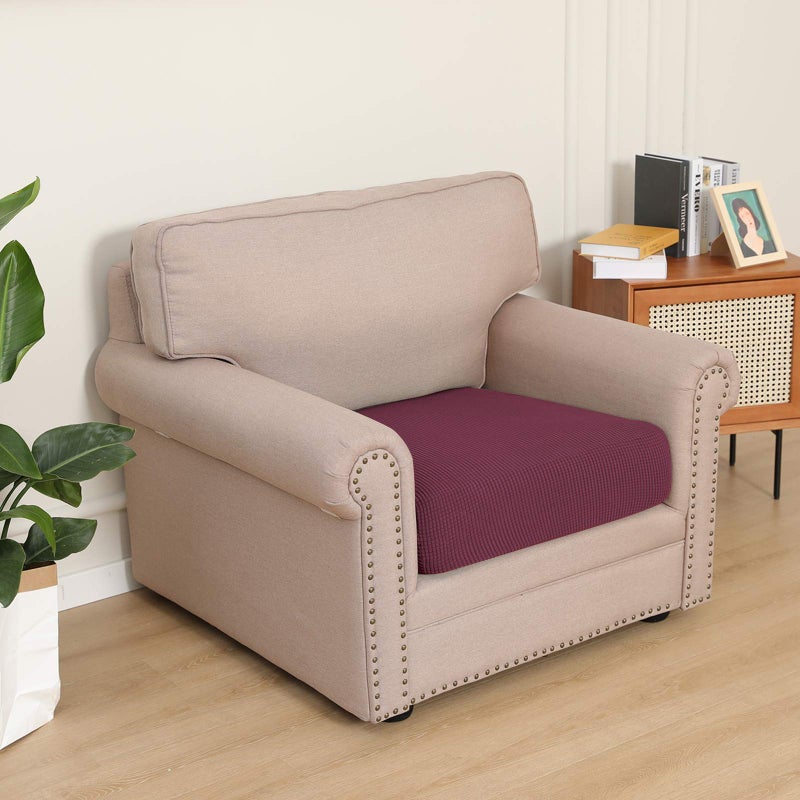 Easy-Going Stretch Chair Cushion Cover Sofa Cushion Furniture Protector Sofa Seat Sofa Slipcover Sofa Cover Soft Flexibility with Elastic Bottom(Chair Cushion, ASH Rose), Small - Image 2